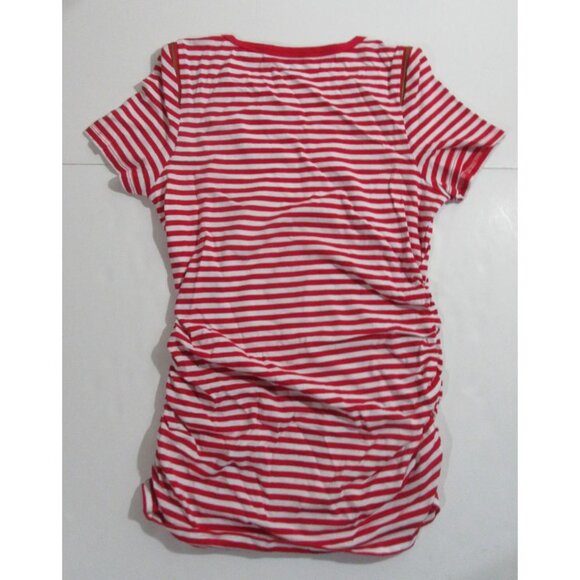 Michael Kors Womens Ruched Scrunch Shirt Macintosh Red Size Small NWT - Picture 3 of 5